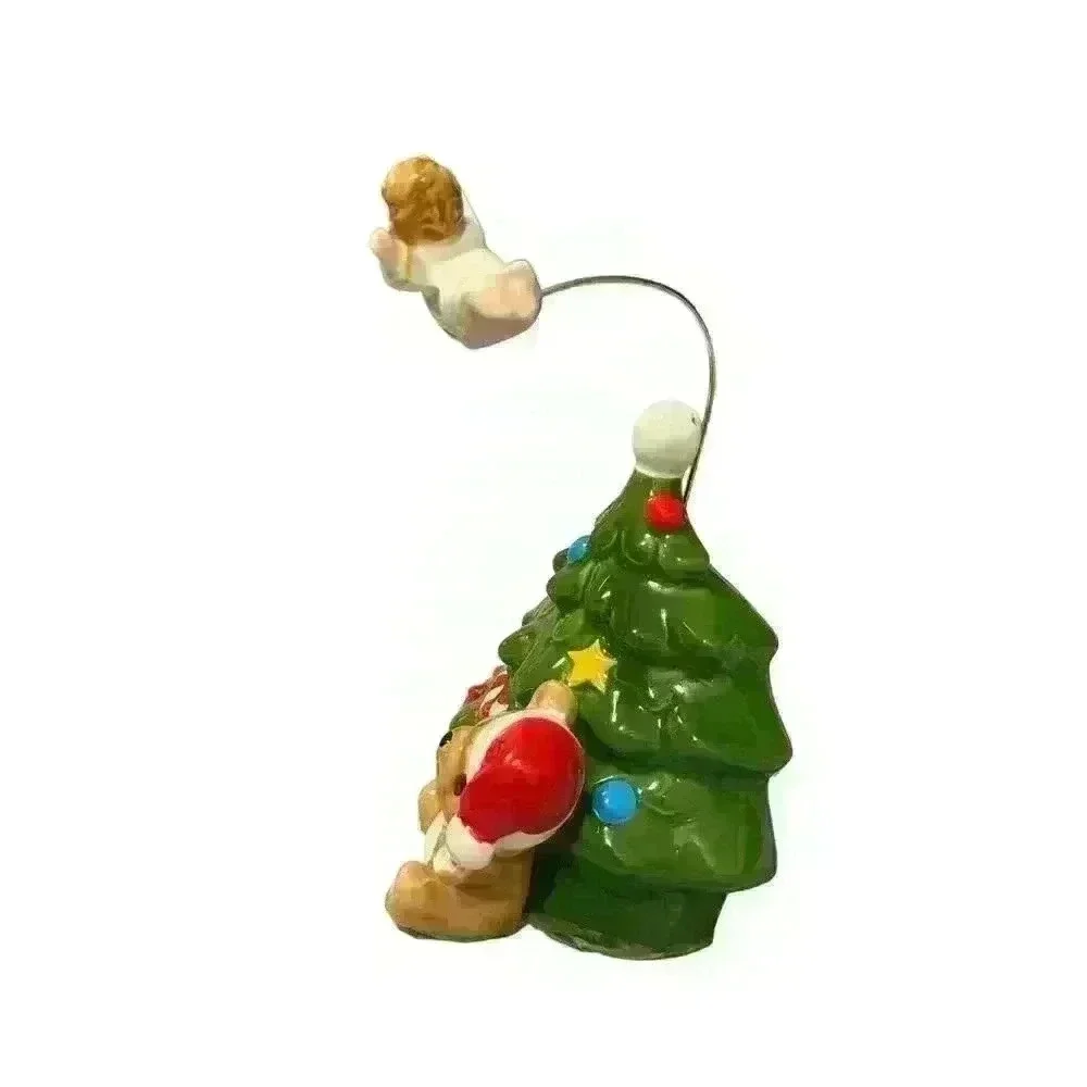 Vintage Christmas Tree w/Flying Angel Music Box Made Japan‎